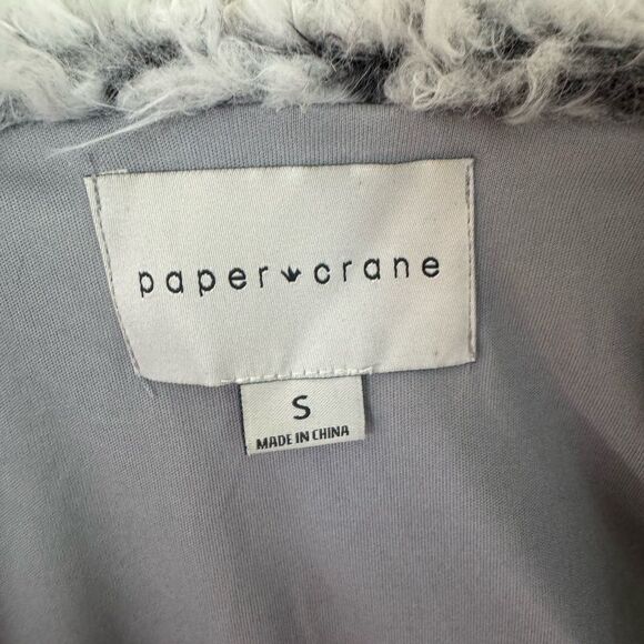 White paper crane Faux Fur Vest size small - Picture 4 of 4